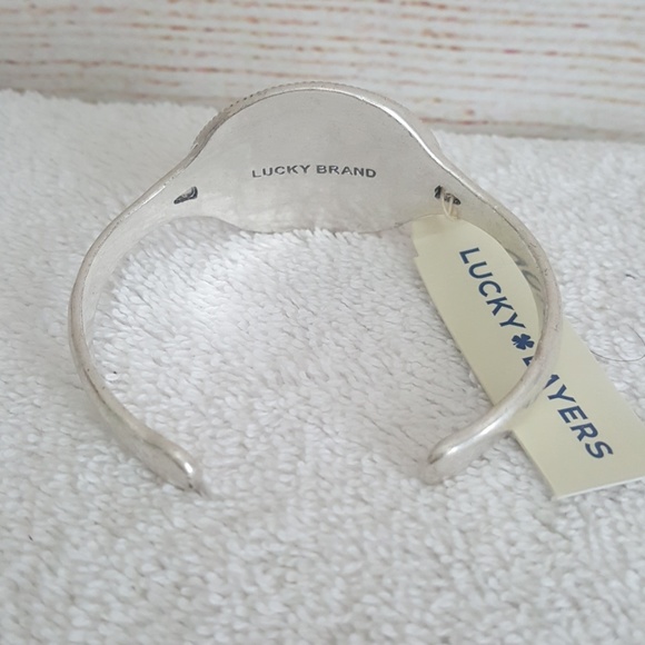 New Lucky Brand Two Tone Pave Cuff Bracelet - Picture 3 of 5